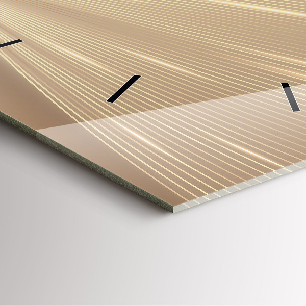 Square glass wall clock Abstract light