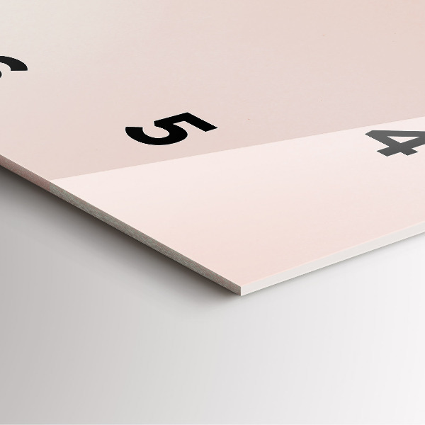 Square glass wall clock Golden tropical leaves