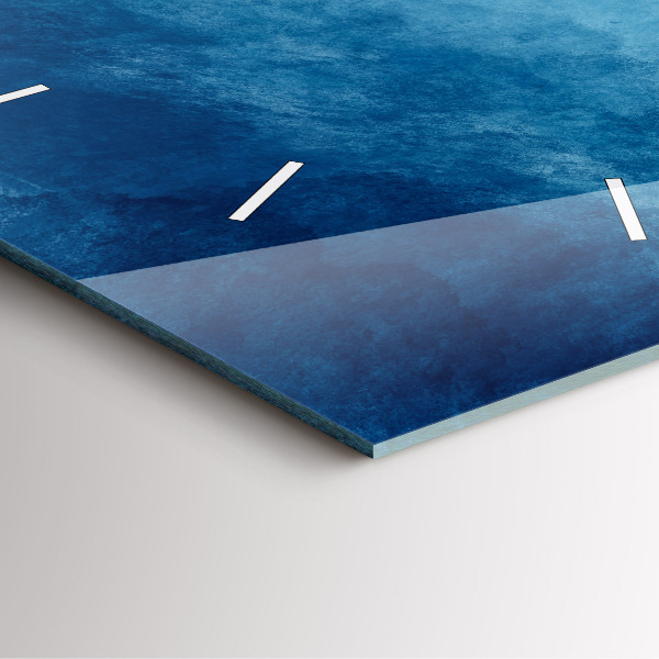 Square glass wall clock Abstraction water