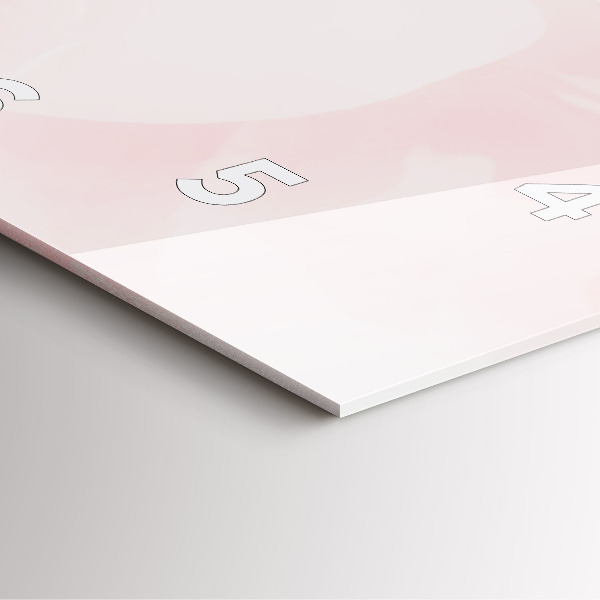 Square glass wall clock Blooming roses