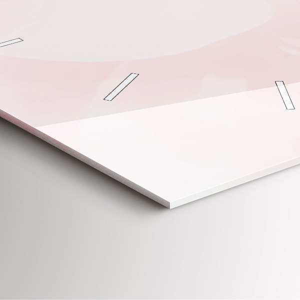 Square glass wall clock Blooming roses