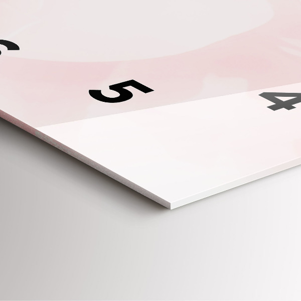 Square glass wall clock Blooming roses