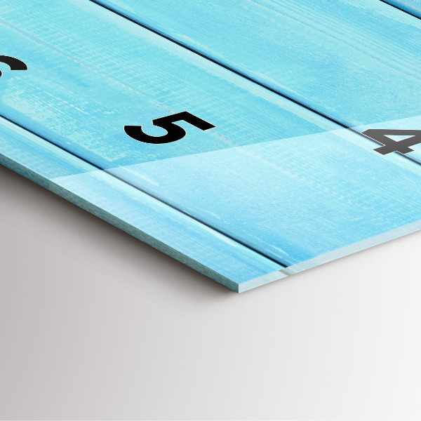 Square glass wall clock Beach accessories and boards