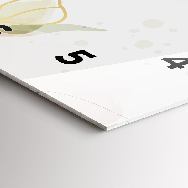 Square glass wall clock Pastel abstraction