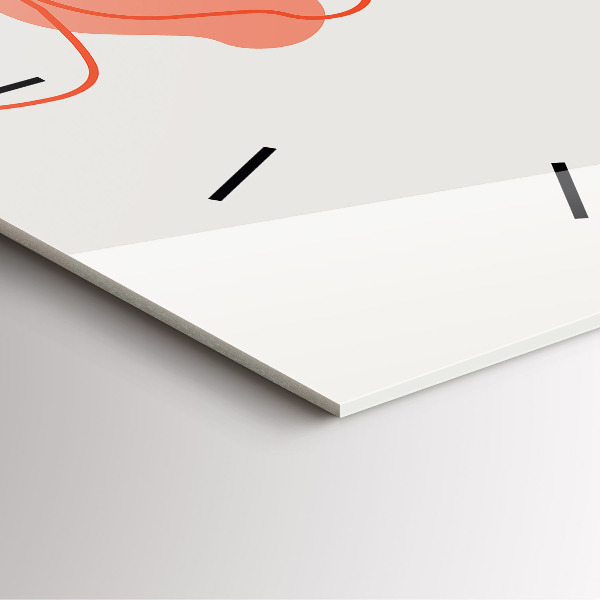 Square glass wall clock Hawaiian plants