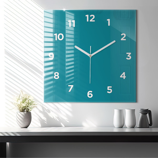 Square glass wall clock Maritime