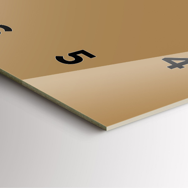 Square glass wall clock Beige