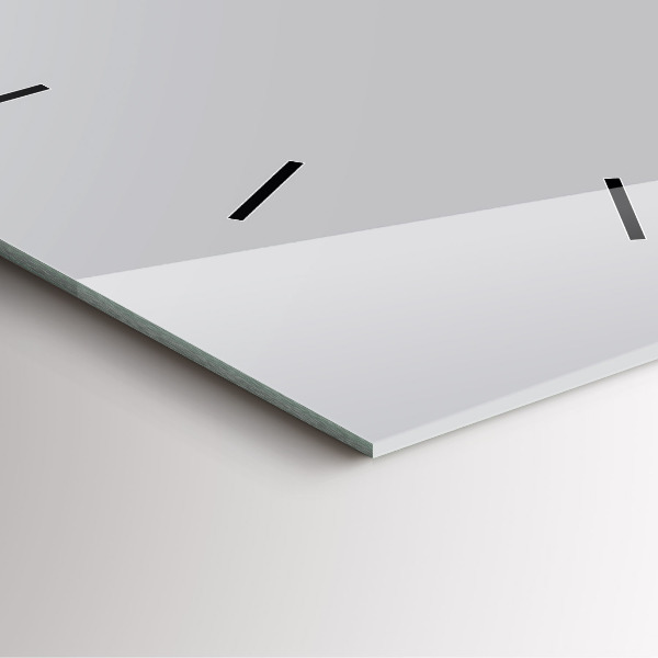 Square glass wall clock Light Gray