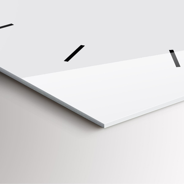 Square glass wall clock White