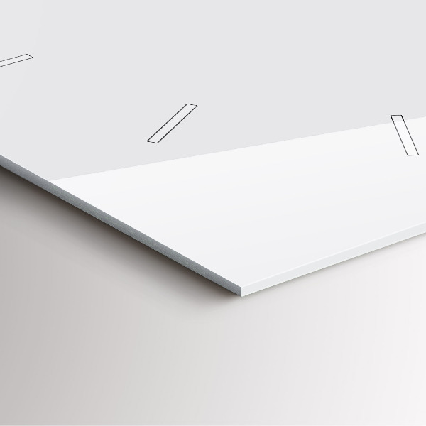 Square glass wall clock White