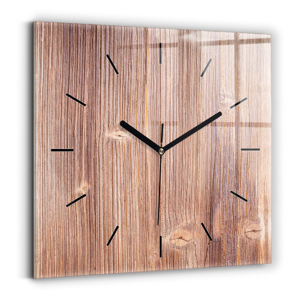 Square glass wall clock Peppers