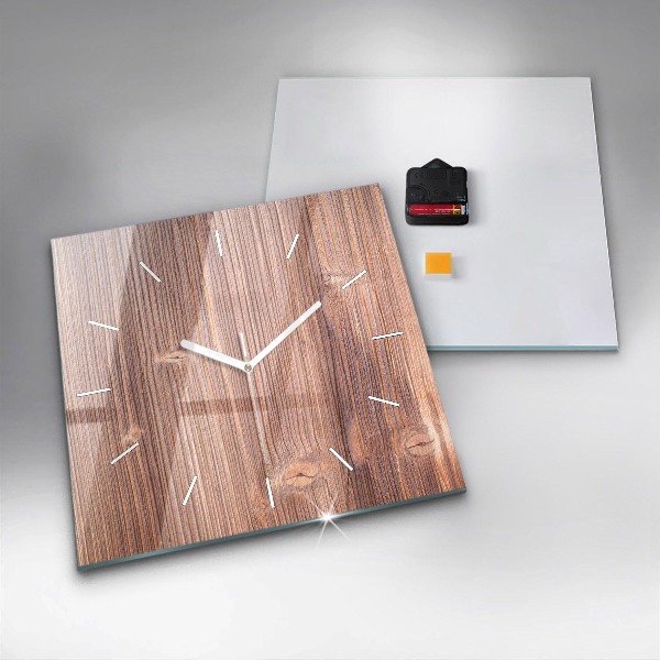 Square glass wall clock Peppers