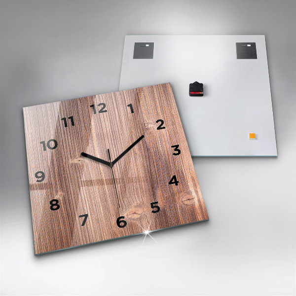 Square glass wall clock Peppers