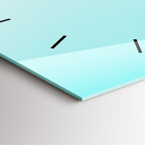 Square glass wall clock Green palm trees