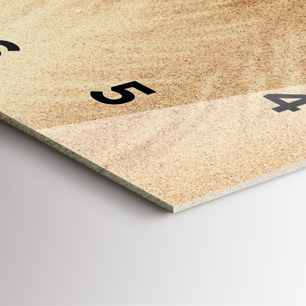 Square glass wall clock Golden abstraction