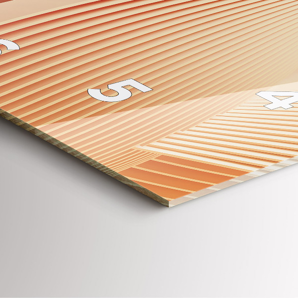 Square glass wall clock Abstract wave pattern