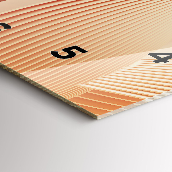 Square glass wall clock Abstract wave pattern