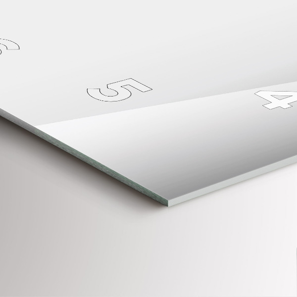 Square glass wall clock Silver abstraction