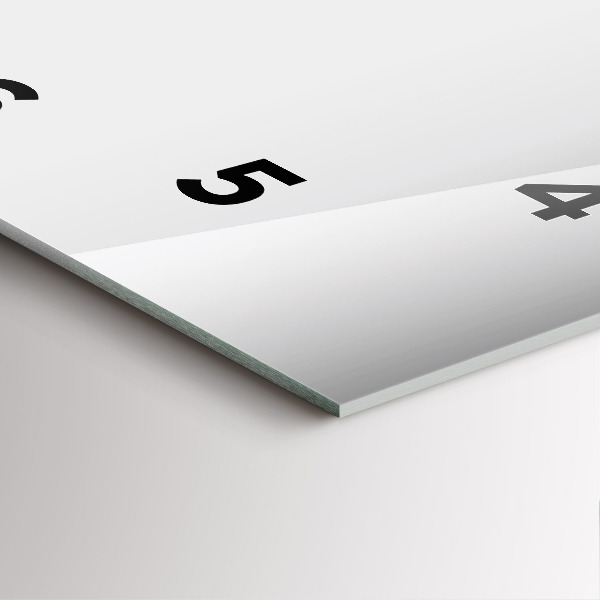 Square glass wall clock Silver abstraction