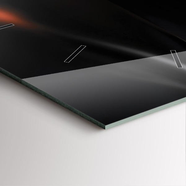 Square glass wall clock Abstraction