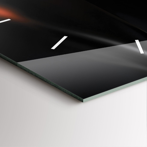 Square glass wall clock Abstraction