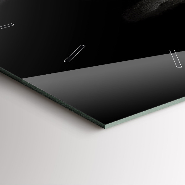 Square glass wall clock Scottish Fold Dog and Cat