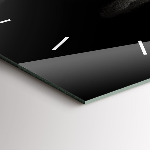 Square glass wall clock Scottish Fold Dog and Cat