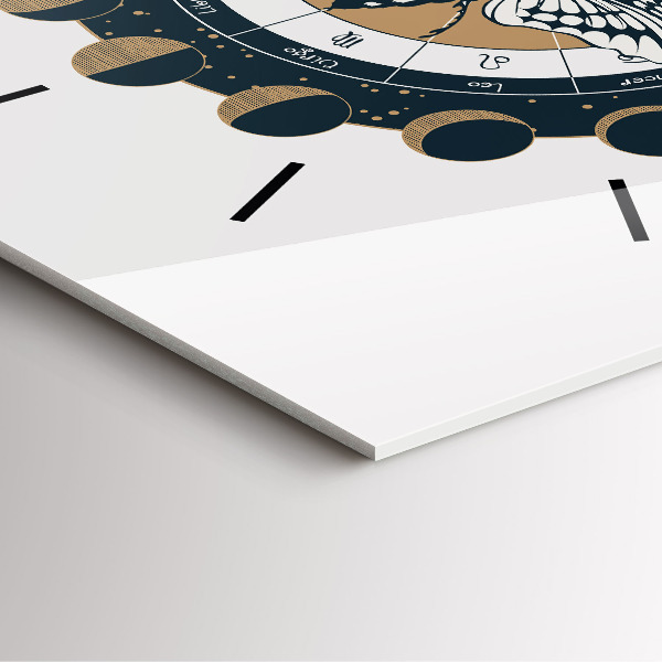 Square glass wall clock Moon Phases and the Eye