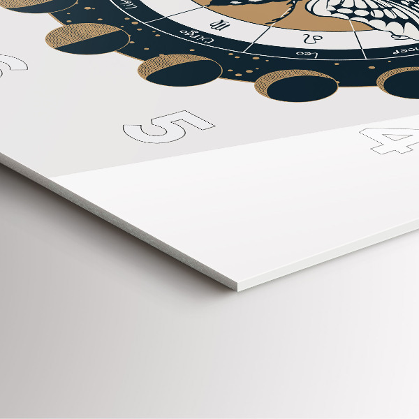 Square glass wall clock Moon Phases and the Eye