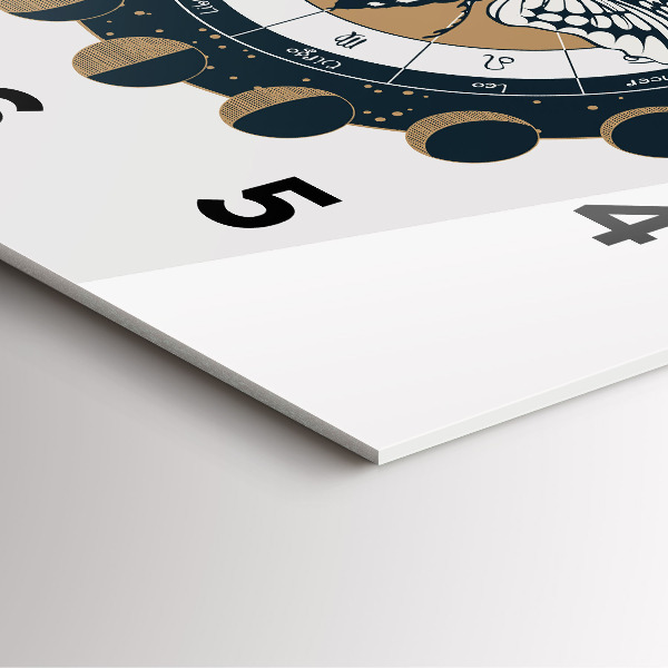 Square glass wall clock Moon Phases and the Eye