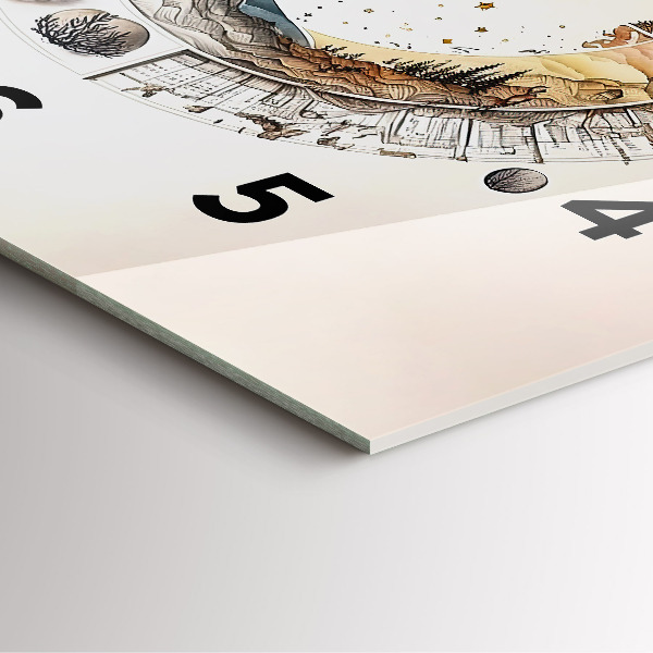 Square glass wall clock Astronomy clock