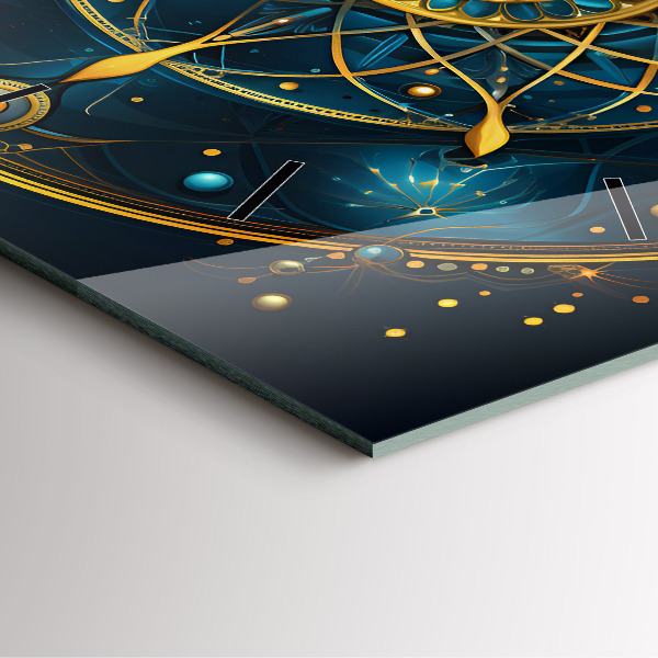 Square glass wall clock Horoscope clock