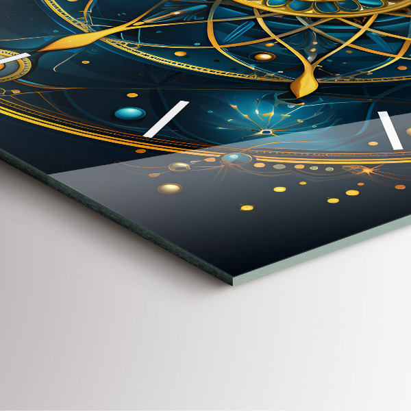 Square glass wall clock Horoscope clock