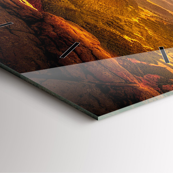 Square glass wall clock Grand Canyon Arizona