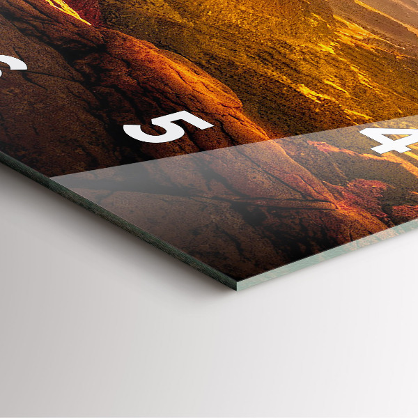 Square glass wall clock Grand Canyon Arizona