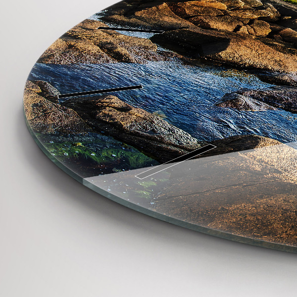 Round glass clock Annisquam Lighthouse