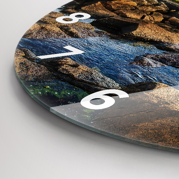 Round glass clock Annisquam Lighthouse