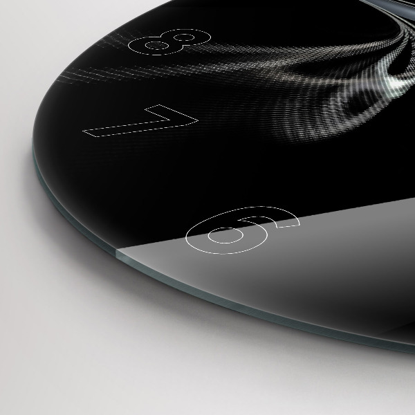 Round glass clock Abstract smoke