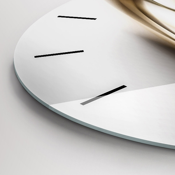 Round glass clock Abstract lines