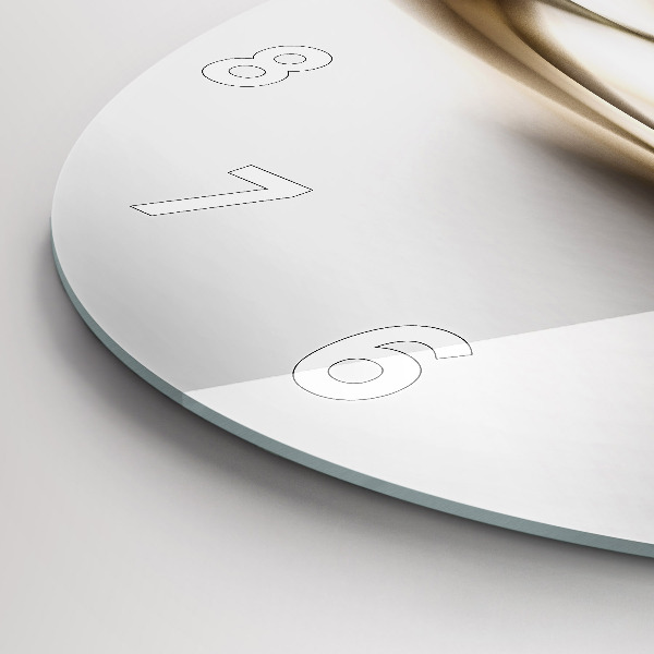 Round glass clock Abstract lines