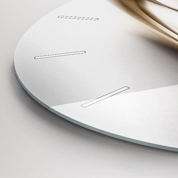 Round glass clock Abstract lines