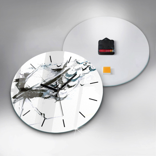 Round glass clock Woman dancing ballet