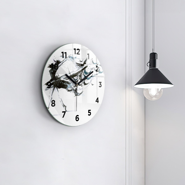 Round glass clock Woman dancing ballet
