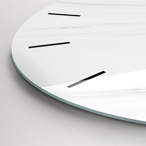 Round glass clock Decorative marble