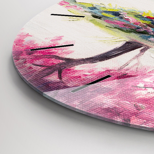 Round glass clock Tree Mosaic