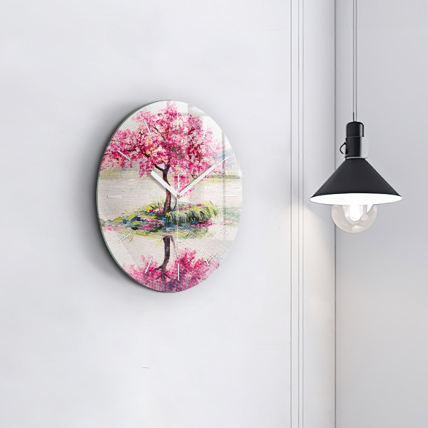 Round glass clock Tree Mosaic