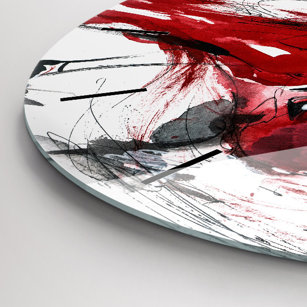 Round glass clock Dancing couple