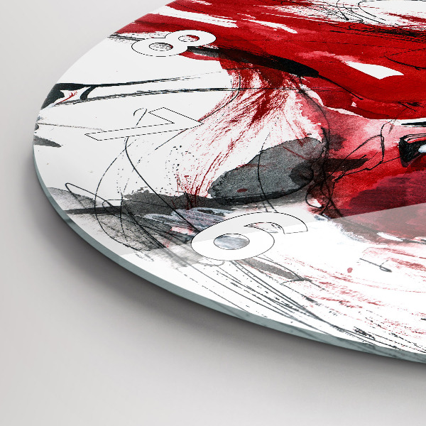 Round glass clock Dancing couple