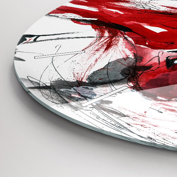 Round glass clock Dancing couple