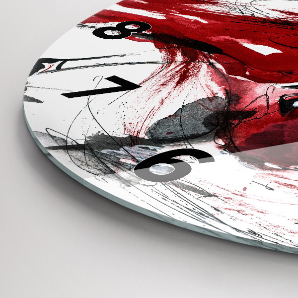 Round glass clock Dancing couple